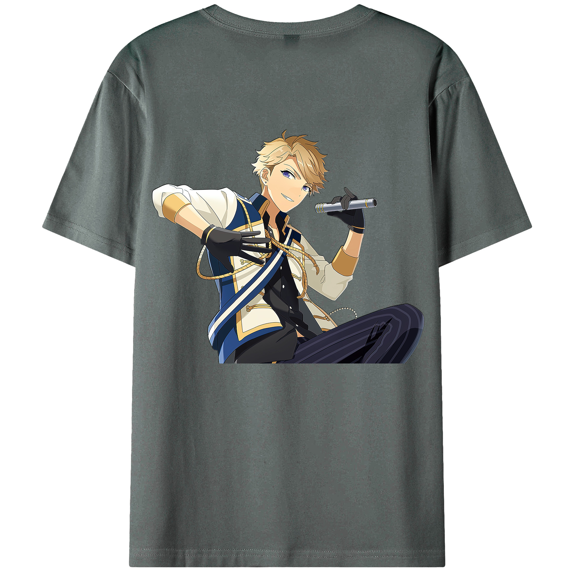 （画像用） あんさんぶるスターズ! Ensemble Stars 綿100％ メンズ半袖Tシャツ（バックプリント） 通気性